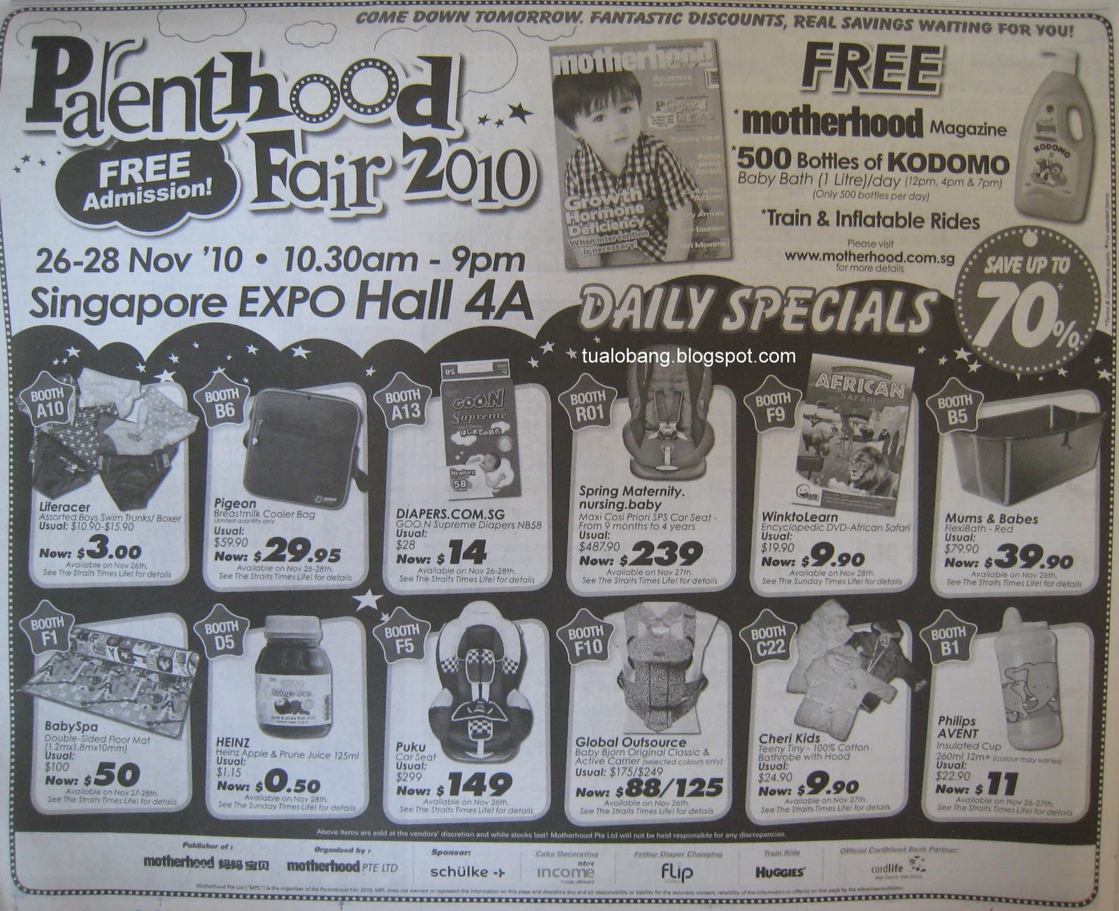 Tua Lobang - Singapore: Parenthood Fair@Sin Expo Hall 4A, 26 to 28 ...