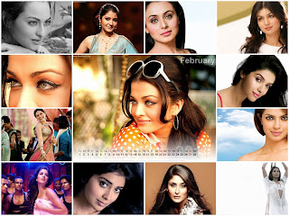 New Year 2011 Calendar, Hot Bollywood Actress Desktop Wallpapers