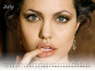 New Year 2011 Calendar, Angelina Jolie Desktop Wallpapers