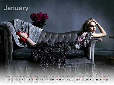 New Year 2011 Calendar, Natalie Portman Desktop Wallpapers