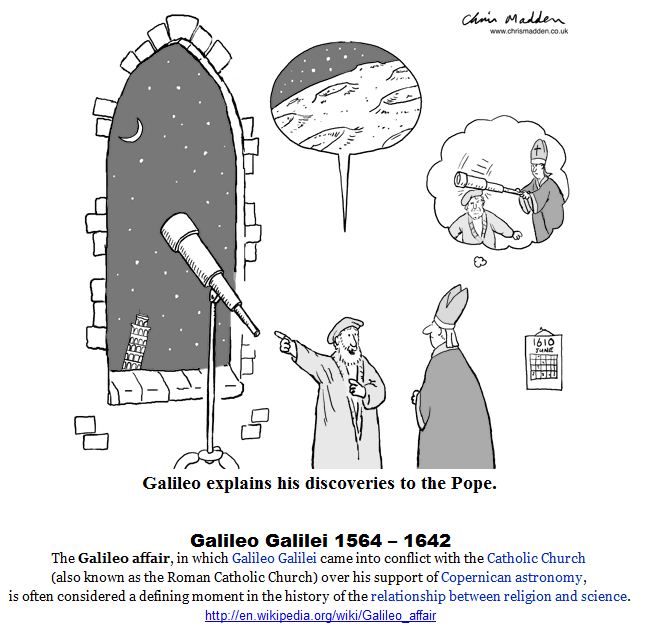 Galileo and the Pope.