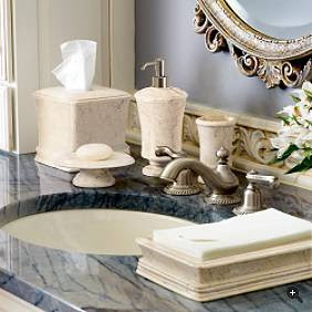 ACCESORIOS DE BAÑOS LUJOSOS - Mármol y Onice Ambar - Decoractual