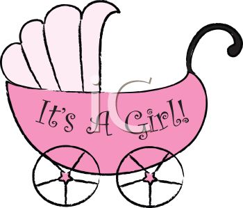 0511-1001-1018-2043_Pink_Baby_Carriage_with_Its_a_Girl_Text_clipart_image.jpg