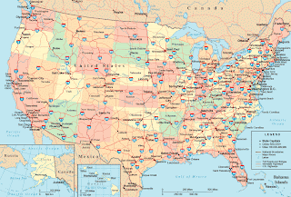 Wall Road Map Of Usa - United States Map
