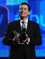 Spephan Colbert takes home a Grammy making his daughter proad