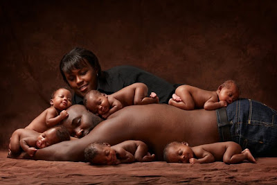 Black+Couple+in+Ohio+With+Their+Sextuplets
