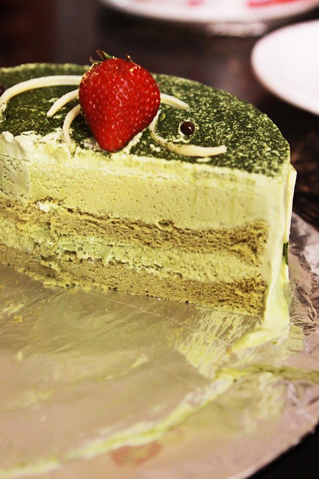 gourmet baking green tea ice cream cake