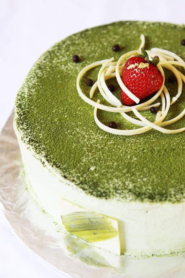 gourmet baking green tea ice cream cake