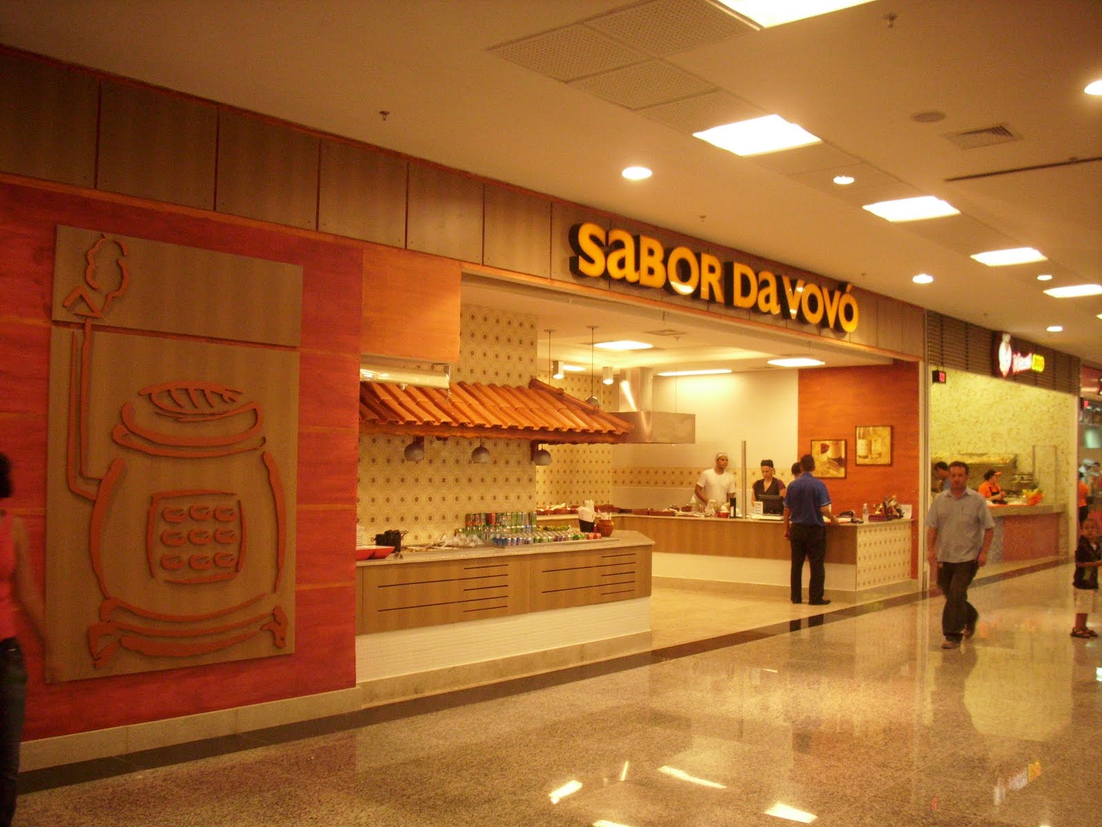 Natália Diniz Arquitetura Restaurante Sabor da Vovó  Shopping