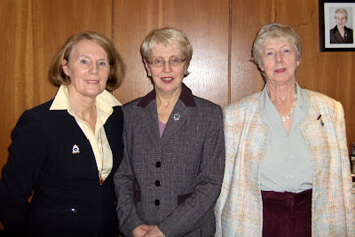 From Left to Right Past Captain Janet Dow, Captain Gillian Beattie and Vice Captain Gladys Speedie --- Click to enlarge