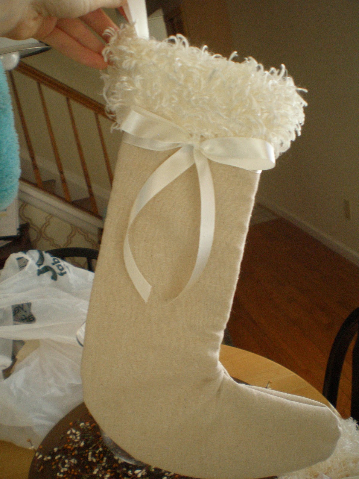 Diy Burlap Christmas Stockings 