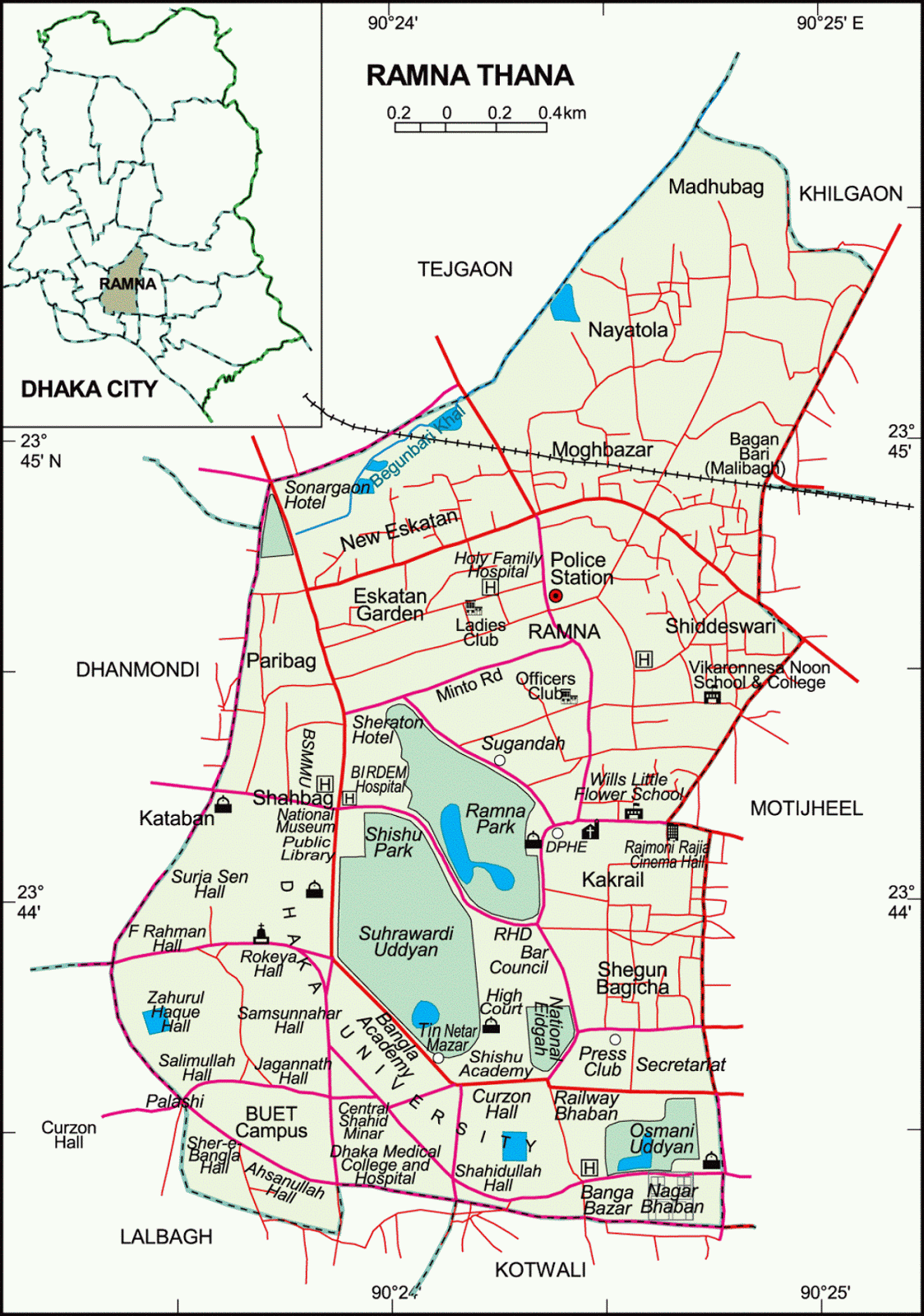 Maps of Bangladesh Political Map of Ramna Thana Dhaka District