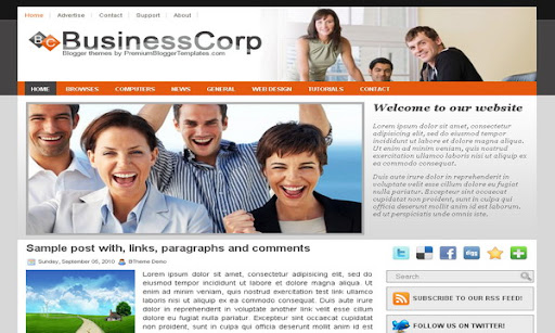 Business Corp Blogger Template