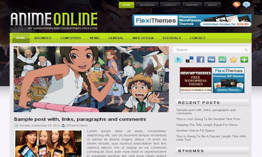 Anime Online Blogger Template