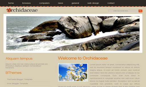 Orchidaceae Blogger Template