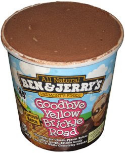 On Second Scoop: Ice Cream Reviews: Ben & Jerry's Limited Edition Goodbye Yellow Brickle Road