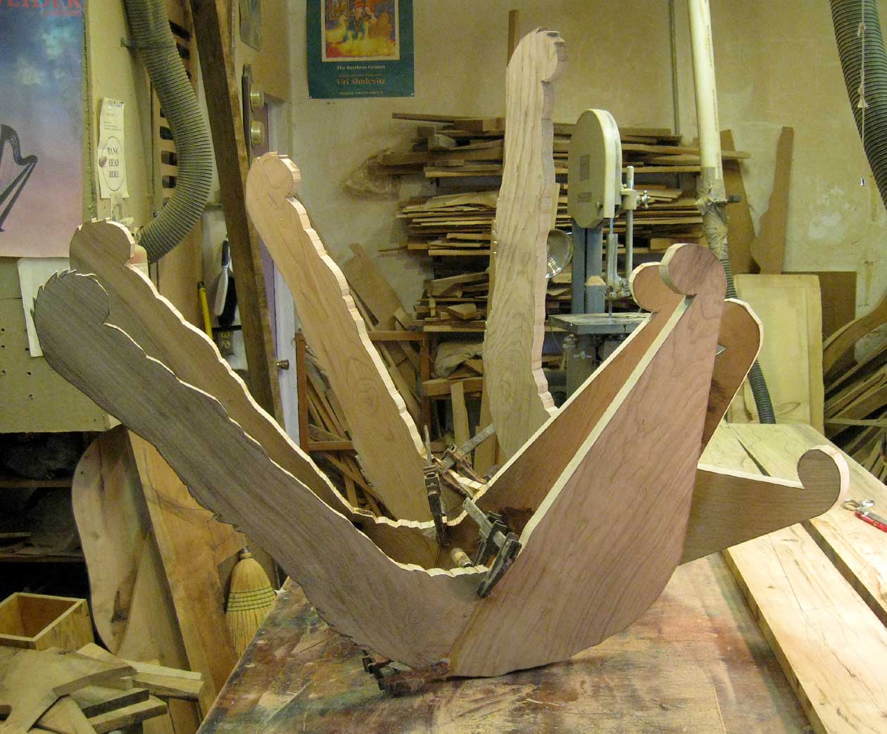 The Custom Harp builder, Glenn J. Hill of Mountain Glen Harps Photos of JCM Laser Harp under