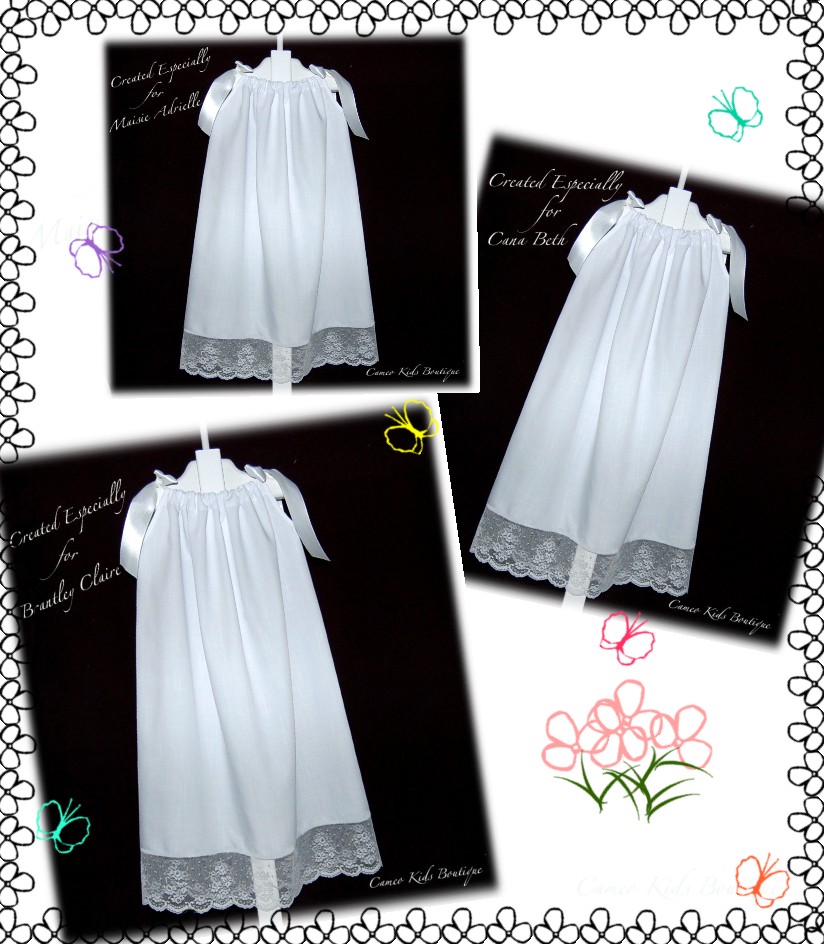 Cameo Kids Boutique Wedding Flower Girl Pillowcase Dresses