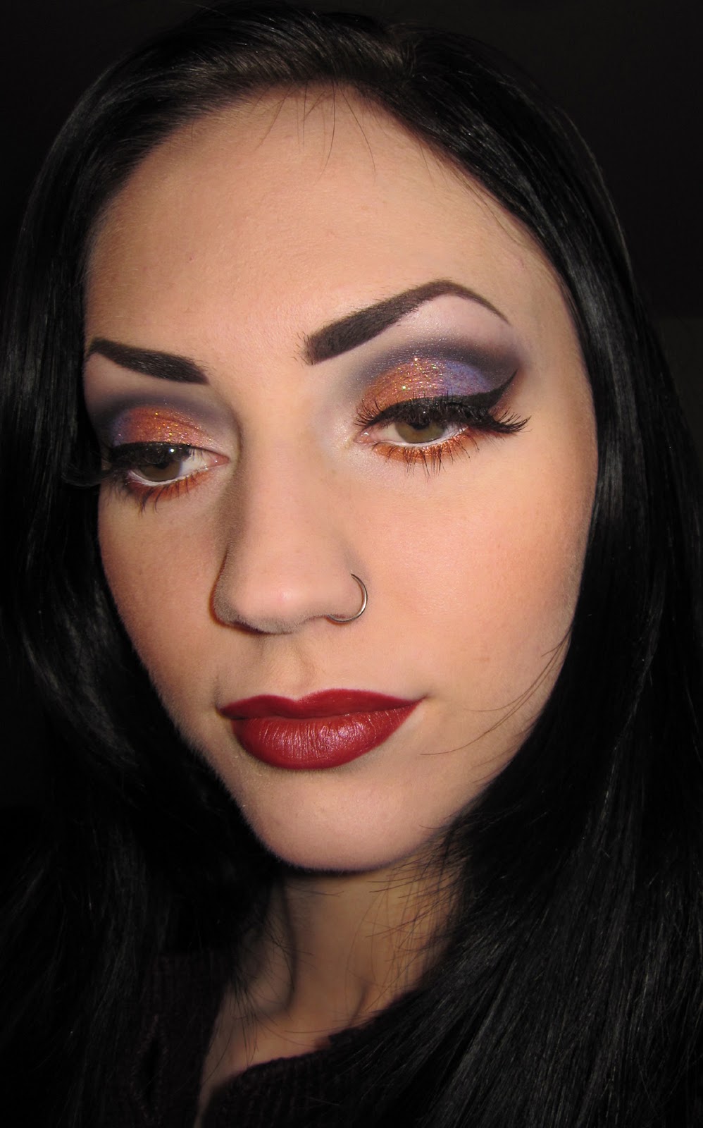 Glitter is my Crack: Orange and Purple Makeup look with Morgana ...