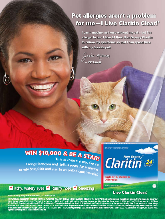 what kind of dog is in the claritin commercial