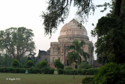 Posted by Ripple (VJ) : A visit to Lodhi Garden, Delhi, INDIA :: Sheesh-Gumbad in the middle of Lodhi Garden, Delhi