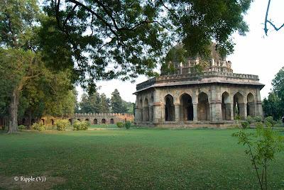 Posted by Ripple (VJ) : A visit to Lodhi Garden, Delhi, INDIA :: The tomb of Mohammed Shah is visible from the road, and is the earliest structure in the gardens.
