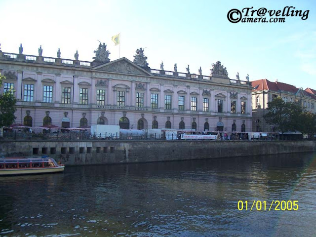 Free Trip to Spree River in Berlin, Germany by VIKAS SHARMA : Posted by VIKAS SHARMA at www.travellingcamera.com : The Spree is a river that flows through the Saxony, Brandenburg and Berlin states of Germany and in the Ústí and Labem region of the Czech Republic...It is a left bank tributary of the River Havel and is approximately 400 kilometres (250 miles) in length....Spree River flows through the city center of Berlin to join the River Havel at Spandau, a town in the western suburbs of Berlin...On its route through Berlin, the river passes Berlin Cathedral (Berliner Dom), the Reichstag and the Schloss Charlottenburg...The renowned Museum Island (Museumsinsel) with its collection of five major museums is actually an island in the Spree.The Badeschiff is a floating swimming pool moored in the Spree...Few days back I visited Germany for my official trip to Hannover.. During a weekend few of us planned to visit Berlin and we booked few seats in an excursion boat for a ride on Spree River... It costs 20 Euros for one person and I am going to share the views in free here... Have a look...The Supreme Parish and Collegiate Church in Berlin....We spent some time on shores of Spree river before getting the cruise ride in the river to explore Hannover... I loved the architecture of the city and there were many educational institutions & universities around...Another ship in Spree rivers... as we started journey through spree river, we saw different cruises on the way and all were different... but someone told me that the one we are in was among the popular once in Hannover... We were happy to hear that... but I don't remember what was the specialty because we were distracted with fun-filled travel in Spree....Here is another view of Catholic church in Berlin...Its sunset and colors around us started changing.. some of the building were looking amazing with sunset colors...All the colors in some directions started fading out with Sunset.. more towards black and white OR Sepia...Many of the visitors want to wait here for perfect sunset colors but you know its not possible...The building in the background has clear shades on sunset..Now its time to pack the camera in the bag, because its getting dark and hard to capture places around without tripod...Berlin's Museum Island is home to five world-class museums and the Berlin Cathedral; this unique ensemble of museums and traditional buildings on the small island in the river Spree is a UNESCO World Heritage site....The Spree supplies most of Berlin's drinking water and other needs. A large part of the river's water is pumped up out of the coal mines around Cottbus, replacing the ground water which itself has been reduced by constant use over the centuries...There were many beautiful buildings around the path we were following in Spree river... we had a gentleman sitting behind us who was regularly telling us about these buildings but now I realize that I should have noted down that information in my diary... in that way I would have more to share here... But never mind, its about PHOTO JOURNEY... :)Lunch is available onboard for approximately EUR10.50 per person but travel agent needs to be informed in time... Spree Cruises पास थ्रौघ famous sights as Potsdamer Platz, the Reichstag, Museum Island, Berlin Cathedral and much more...Lunch is available onboard for approximately EUR10.50 per person but travel agent needs to be informed in time...Taking a cruise on the Spree River was a very good opportunity to have a good introduction to Berlin's famous sights and varied architecture...Best way to see a different sides to Berlin and escape the summer heat is to have a Spree Ride in Evening Excursion...
Bode Museum at the tip of museum Island in the Spree... Tourists to Berlin can enjoy a cruise along the Spree River. The ferry boats stop at various destinations for passengers to board or disembark...The circular tour lasts three hours and begins at the Charlottenburg Palace Bridge (Charlottenburger Schlossbrücke) along the Landwehrkanal through Kreuzberg and then back to the Spree in the district of Friedrichshain, returning to Charlottenburg via Old Berlin (Alt-Berlin) in the Mitte district...In Berlin, the Spree River forms part of a dense network of navigable waterways and many of which are artificial....which provide a wide choice of routes...  Tour boats tour the central section of the Spree and its adjoining waterways on a frequent basis....