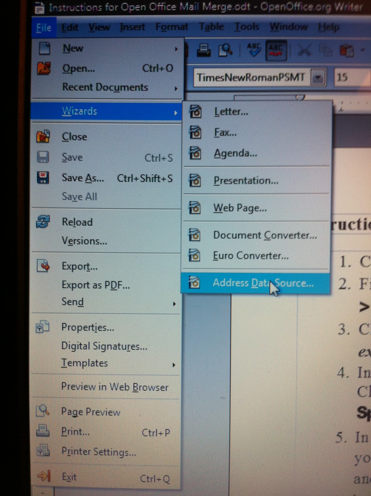 PCRepairNorthShore: How to create address labels using Open Office Mail ...