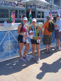 Mary and Ange at the World Championships 70.3,  2008