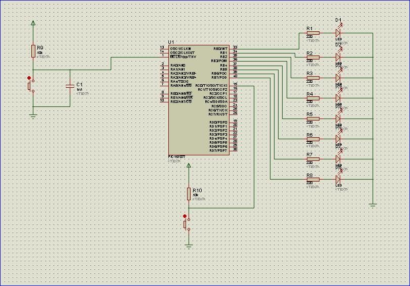 UTeM Final Year Project Running Light CircuitProteus..