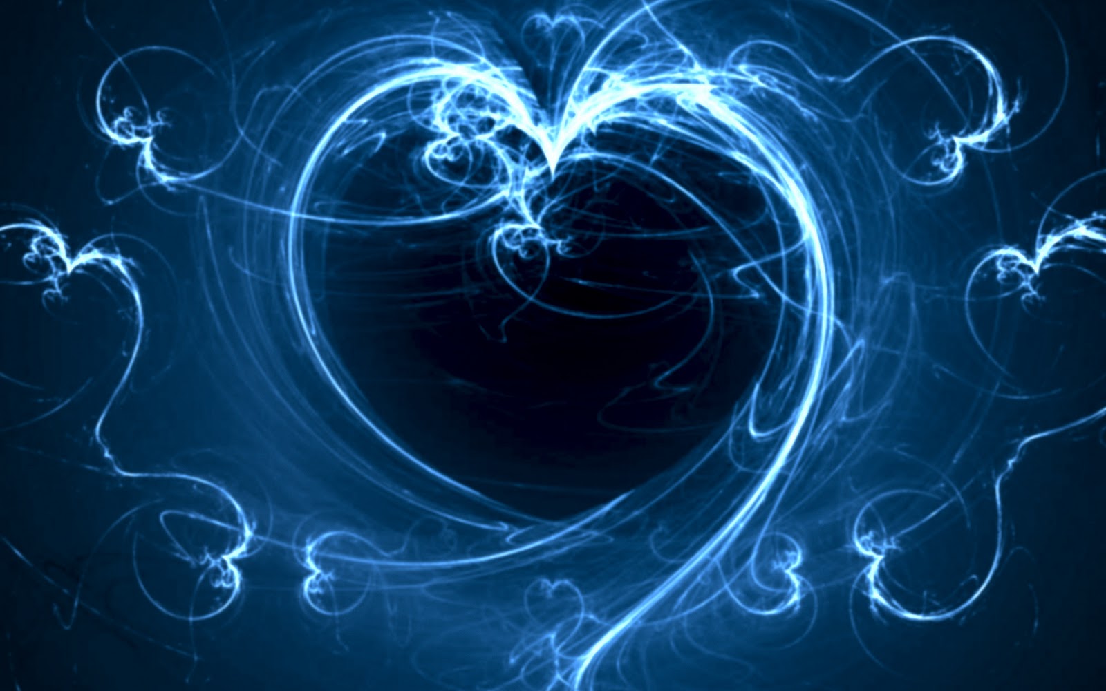 WongSeng HD Wallpapers Abstract Blue Heart HD Wallpaper