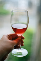 A glass of rosé, from http://flickr.com/photos/filtran/541096668/
