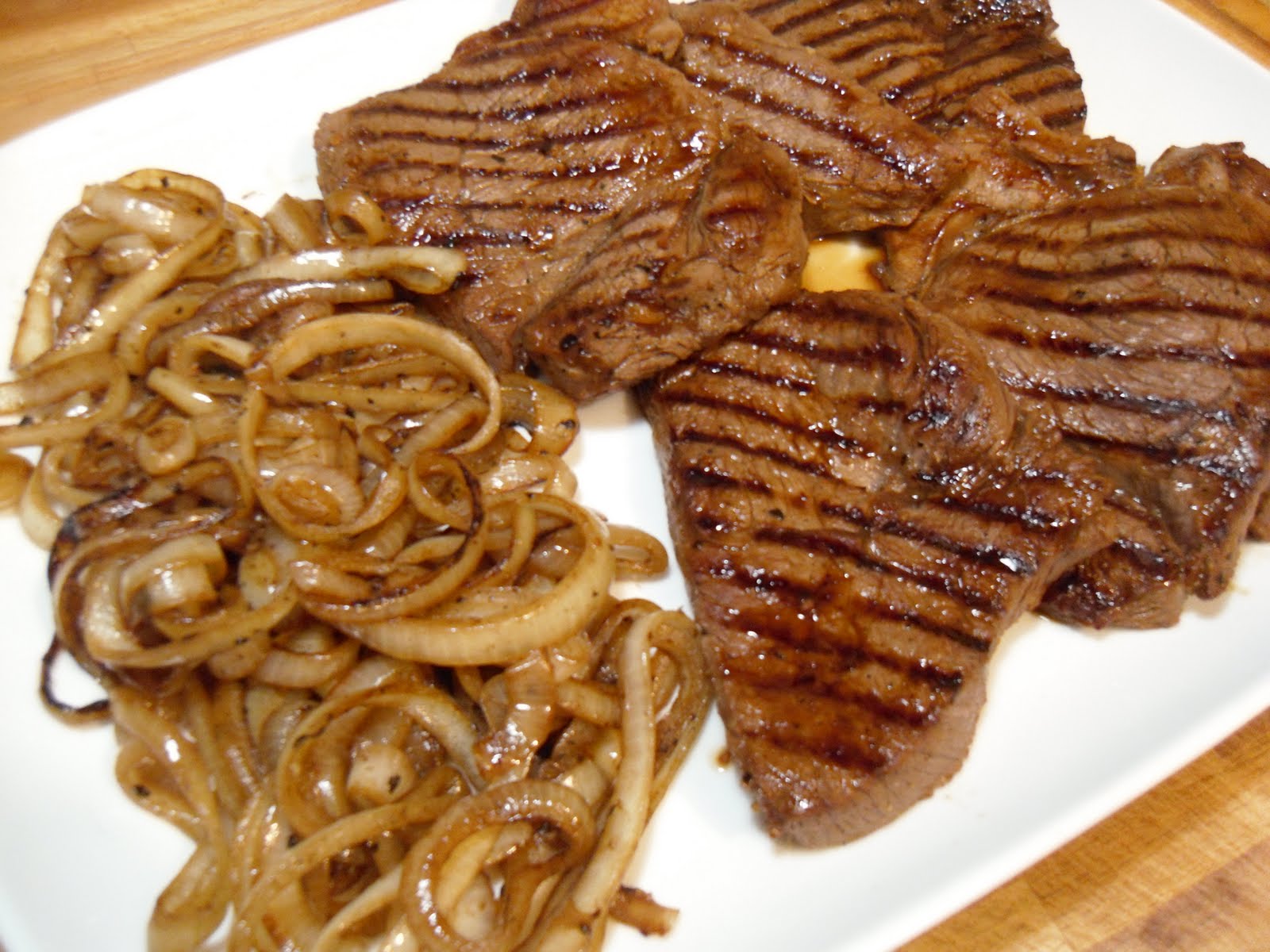 a dash of flavour Teriyaki Steak with Onion Rings