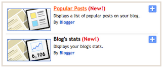 Gadget Popular Post dan Statistik dari Blogger