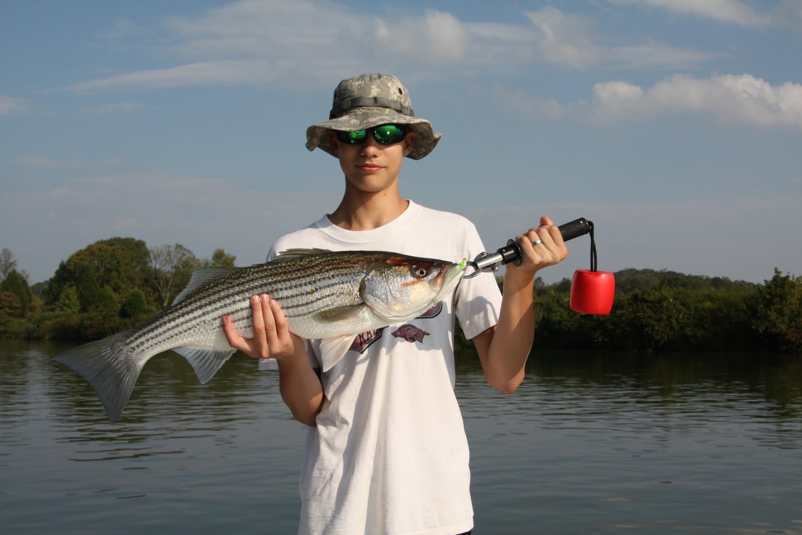 Fishing with Big E Clinch River Stripers