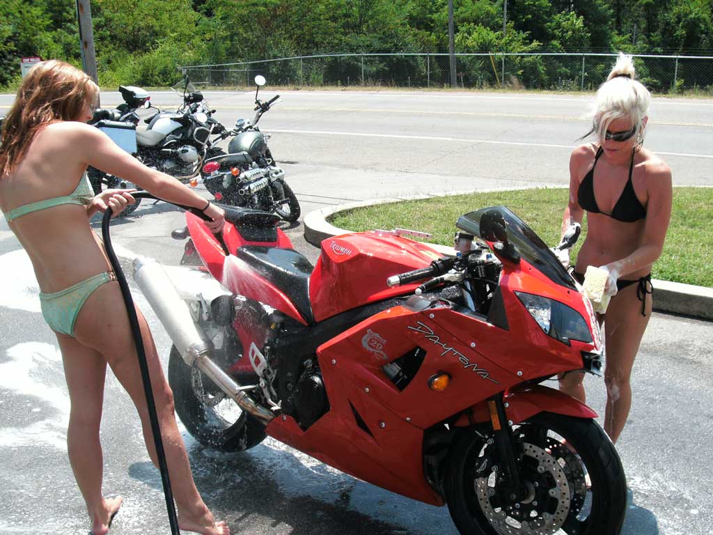 Nude Teens Wash Motorcycle 53