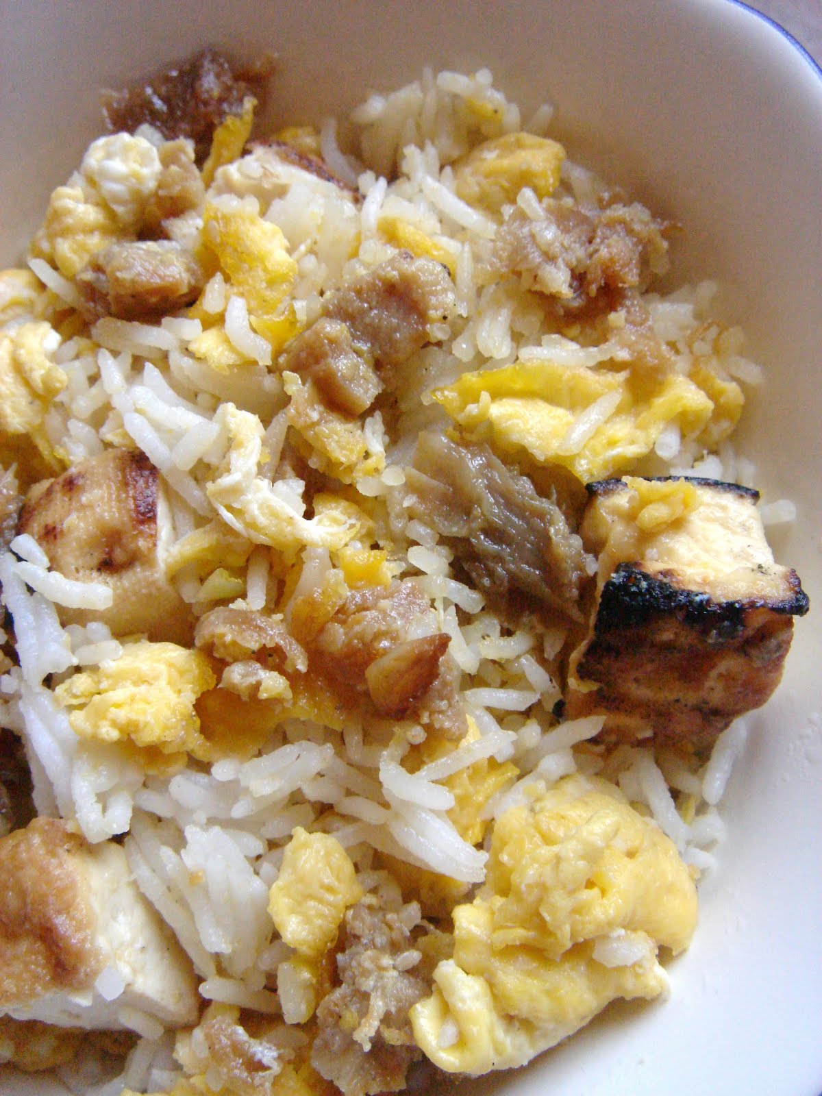 East meets West: Salted Fish, Egg and Tofu Fried Rice