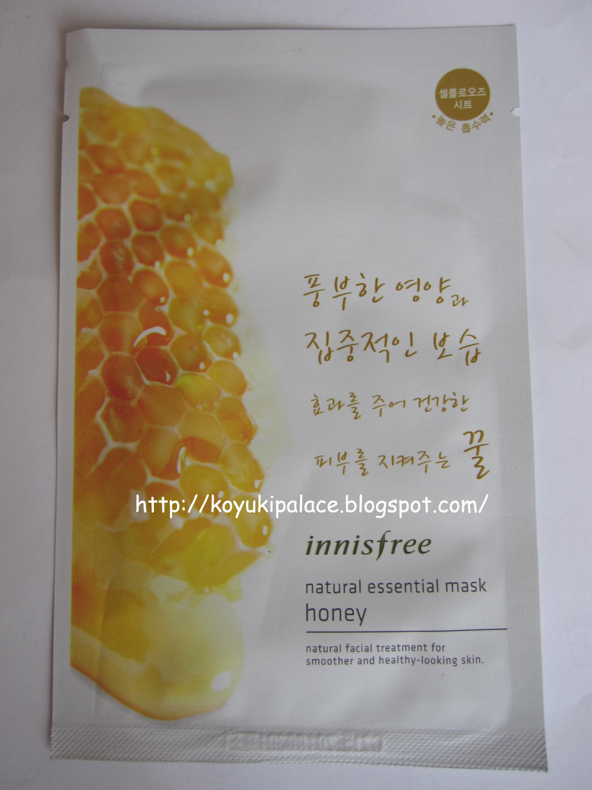 Koyuki Palace 小雪の城堡 Innisfree Natural Essential Honey Sheet Mask