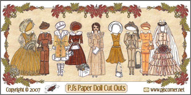 PJ's Paper Doll Cut Outs