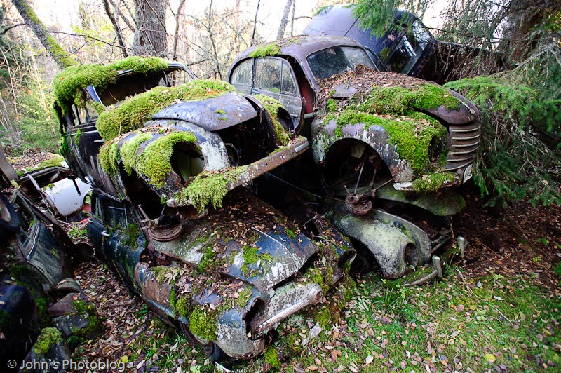 Old Rusty Cars on a car cemetery 9 B stn s