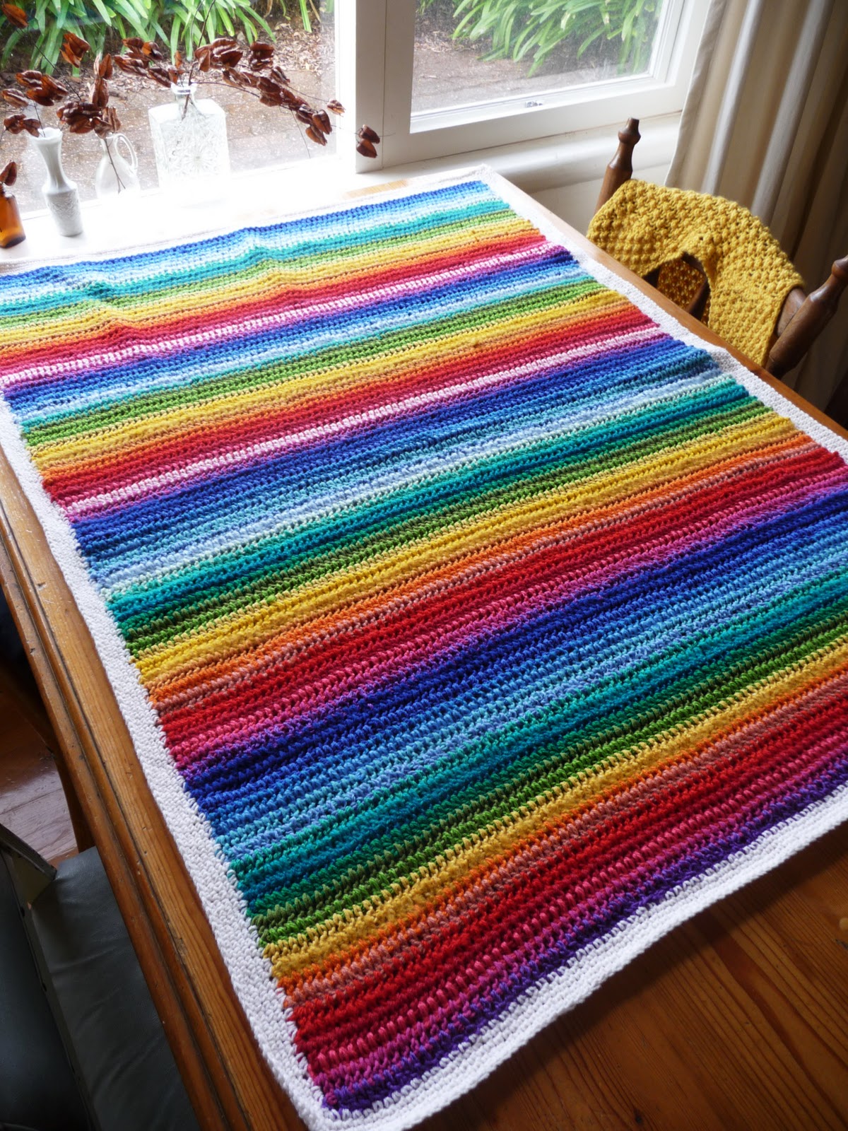 thrift. nest. sew.: rainbow crochet blanket Part 3