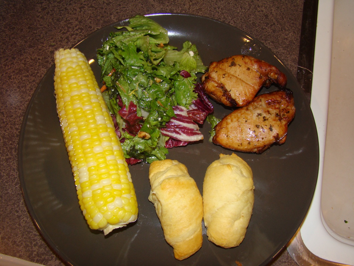 Something Different For Dinner Chicken Thighs, Corn on the Cob
