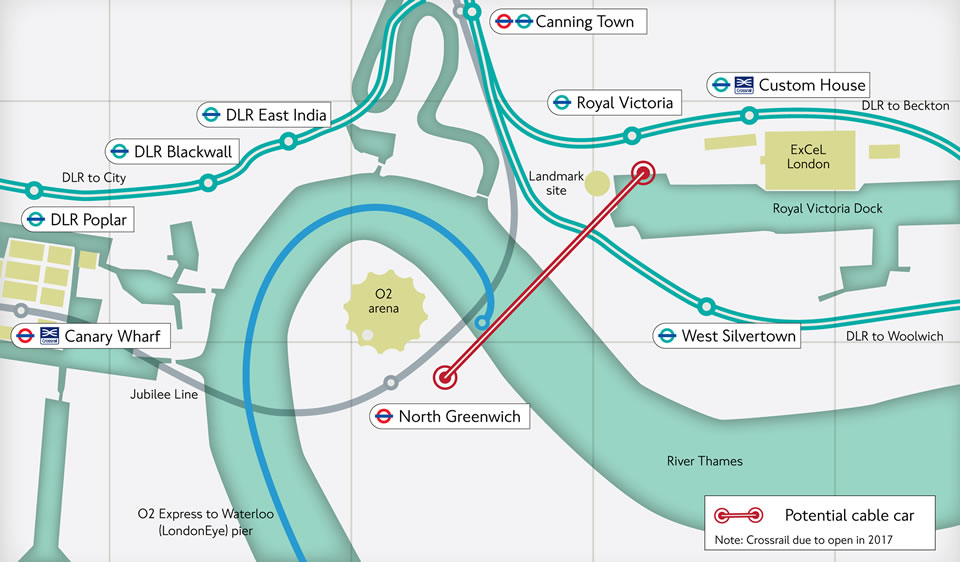 TfL Propose CrossThames Cable Car System London Reconnections