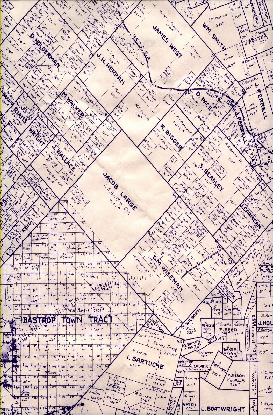 Sons of the Republic of Texas: Bastrop County Headright Maps