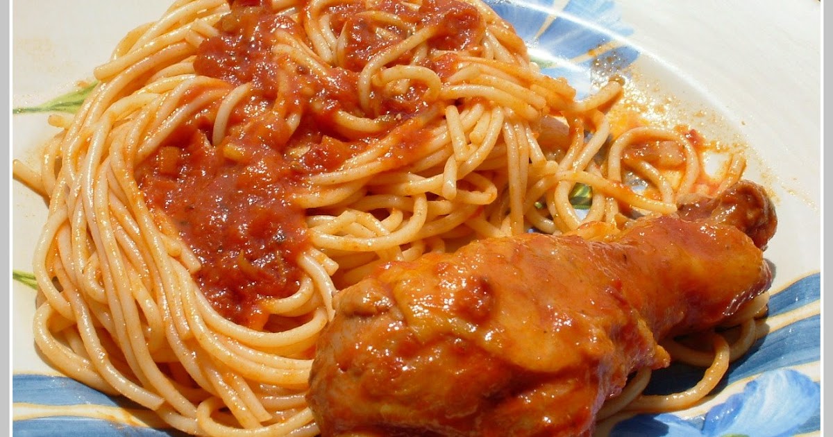 Spaguetti con pollo (Receta de pasta espaguetis fácil)