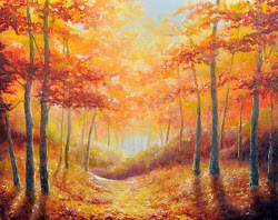 fall painting paintings watercolor autumn leaves trees paint watercolors erica
