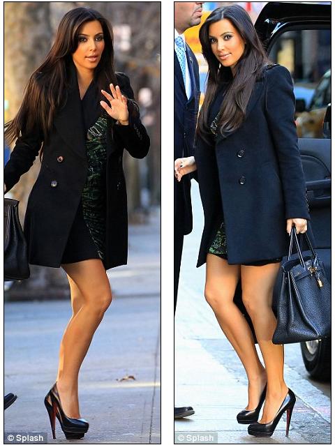 Kim Kardashian flaunts the results of her diet and gym visits as she legs it