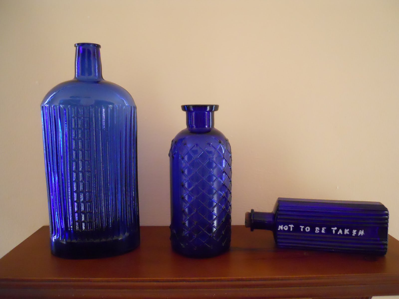 Antiques for Today's Lifestyle: I Love Cobalt Blue Bottles!