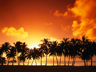 Aitutaki Island with Sunset