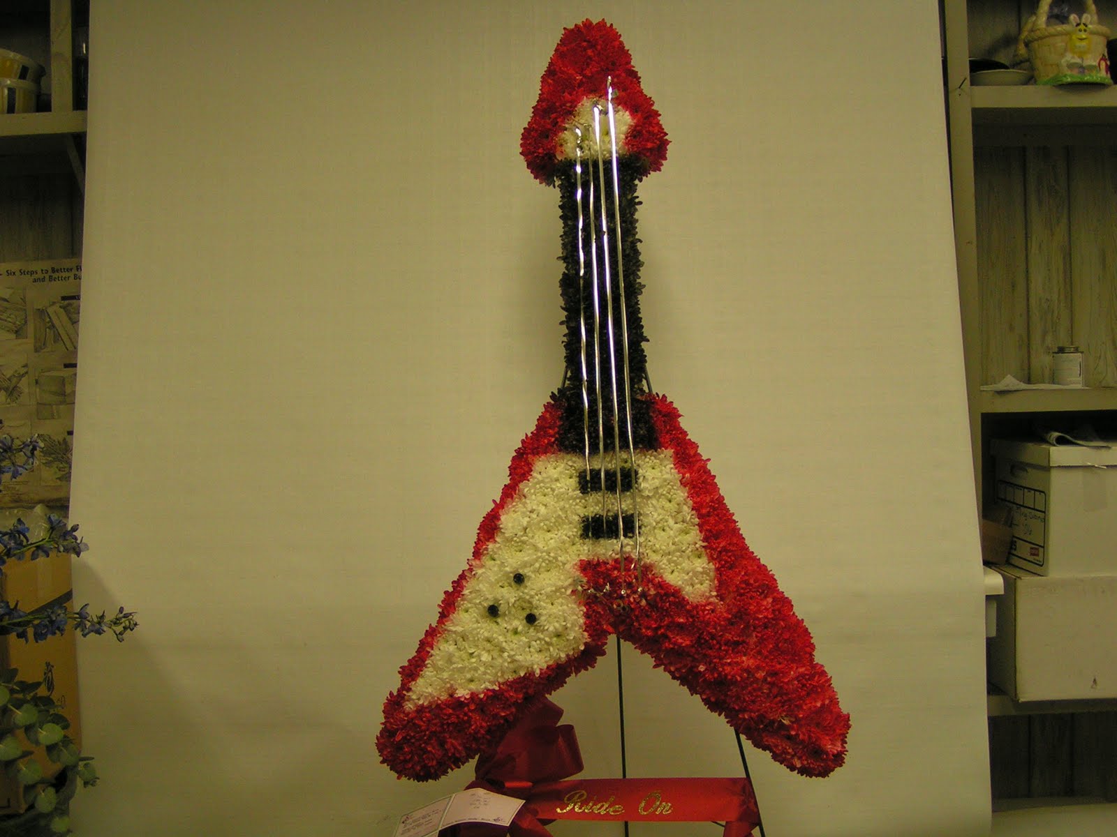 Sapps Florist Most Unique Designs of the Day Flying V Guitar